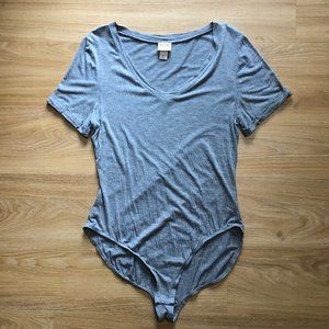 Mossimo Supply Co Gray Bodysuit Large